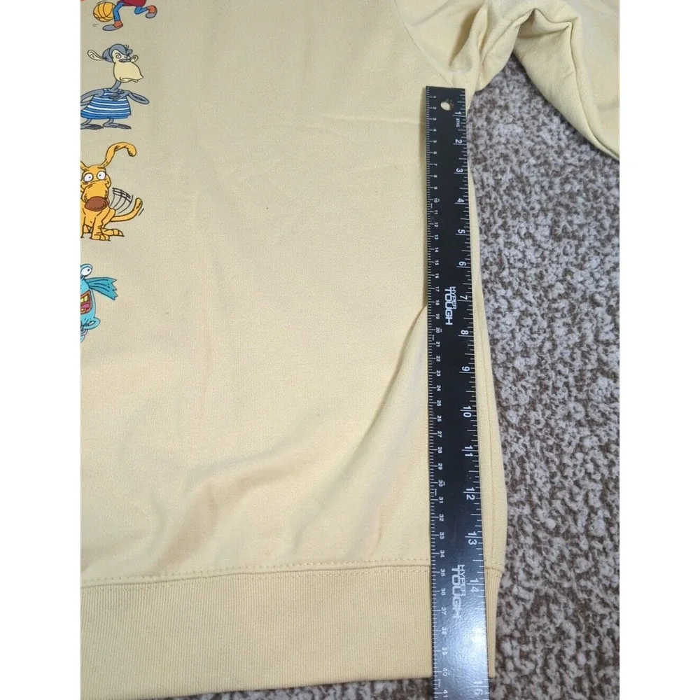 Nickelodeon Rugrats/Hey Arnold/Ren & Stimpy/Rocket Power White Hoodie, Men's 2XL